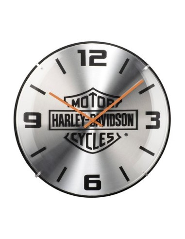 98573-23VX Reloj Harley Davidson de cúpula con forma de barra y escudo