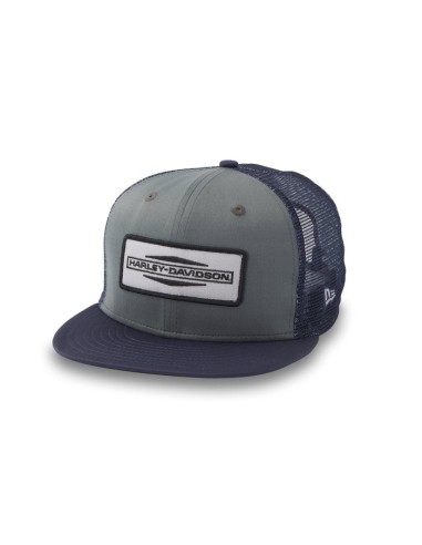 Gorra Harley Davidson de camionero con barra y escudo apilados 9FIFTY - Azul degradado 97606-25VM