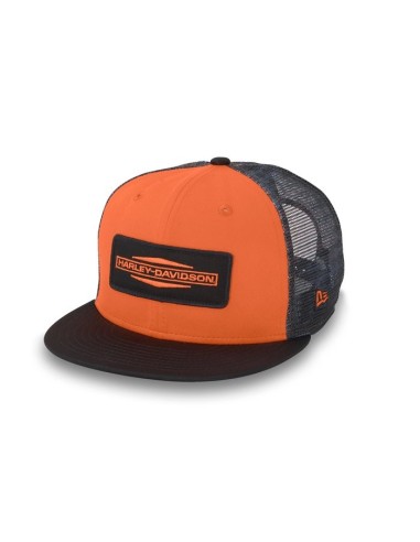 Gorra Harley Davidson de camionero Stacked Bar & Shield 9FIFTY - Naranja vintage 97607-25VM