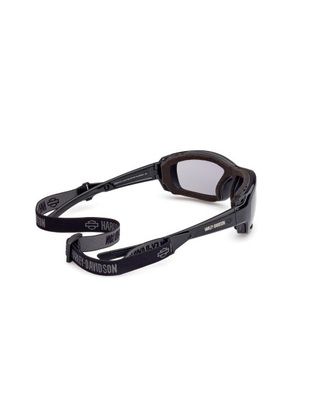 Harley-Davidson GENERA motorcycle goggles, gloss black/gray – smoked polarized