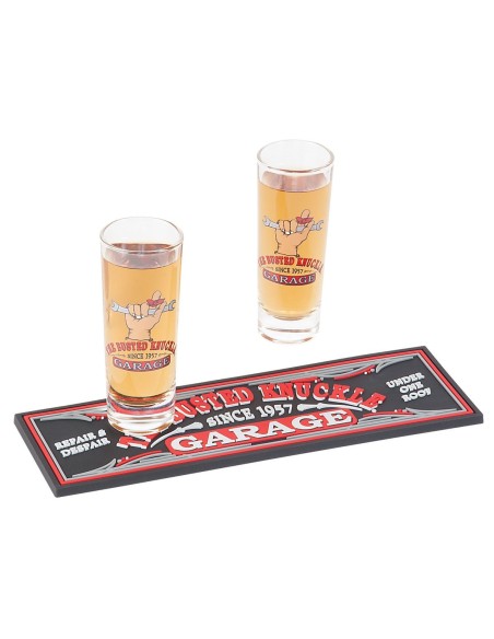 Set de regalo de vasos Harley Davidson de chupito de The Busted Knuckle Garage BKG-78703