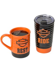 Juego de tazas Harley Davidson de viaje y café H-D Ride & Rest HDL-18611