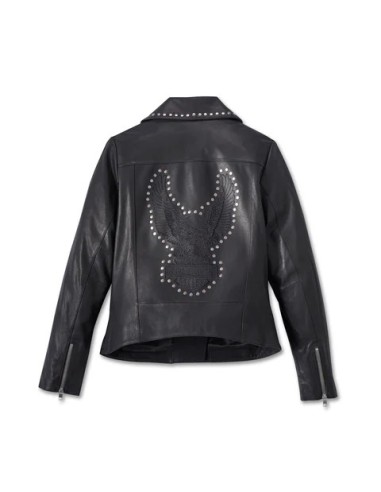 Cazadora Harley-Davidson® Classic Eagle de cuero para mujer  97046-23VW