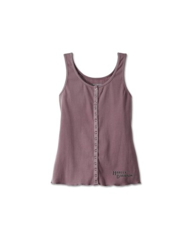 97490-23VW Camiseta Harley Davidson sin mangas de moda Hometown Bar & Shield para mujer - Grape Shake