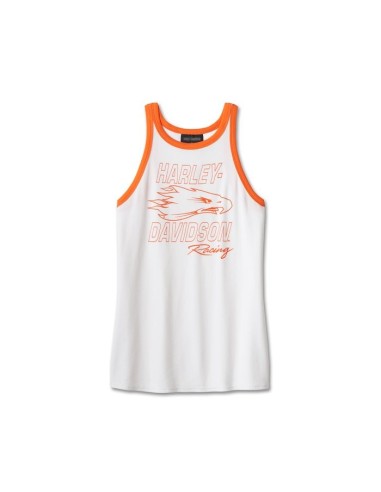 96137-24VW Camiseta de tirantes Harley Davidson para mujer Screamin' Eagle - Blanco brillante