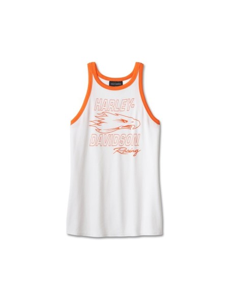 96137-24VW Camiseta de tirantes Harley Davidson para mujer Screamin' Eagle - Blanco brillante