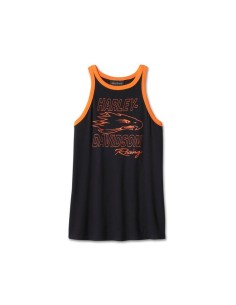96136-24VW Harley Davidson Women's Screamin' Eagle Ribbed Tank Top - Black