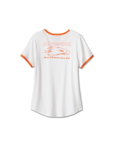 96117-24VW Harley Davidson Women's Short Sleeve T-Shirt - Gloss White