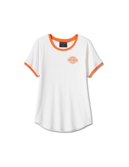 96117-24VW Harley Davidson Women's Short Sleeve T-Shirt - Gloss White