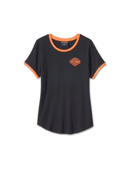 96115-24VW Harley Davidson Women's Short Sleeve T-Shirt - Black Beauty