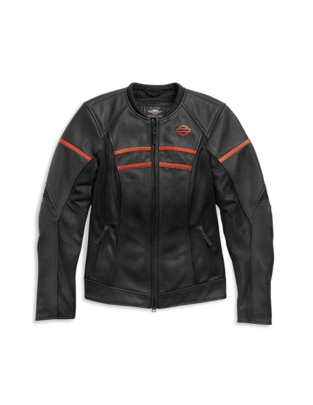 98007-21EW CHAQUETA DE CUERO BRAWLER PARA MUJER HARLEY-DAVIDSON