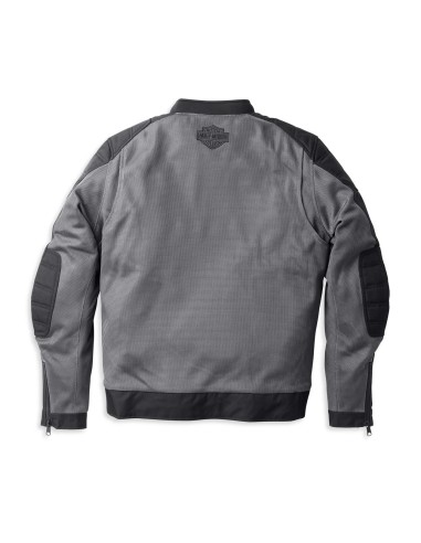 98131-22EM Harley Davidson Men's Zephyr Mesh Jacket with Zip-Off Removable Lining - Granite Grey