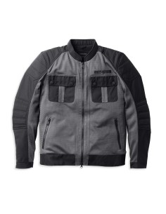 98131-22EM Chaqueta Harley Davidson de malla Zephyr para hombre con forro extraíble con cremallera - Gris granito