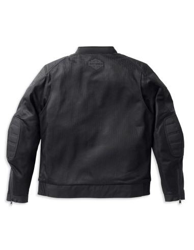 98130-22EM Harley Davidson Men's Zephyr Mesh Jacket with Zip-Off Removable Lining - Black