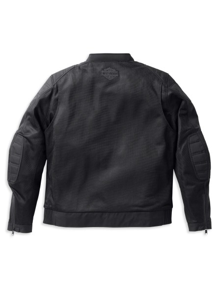 98130-22EM Harley Davidson Men's Zephyr Mesh Jacket with Zip-Off Removable Lining - Black