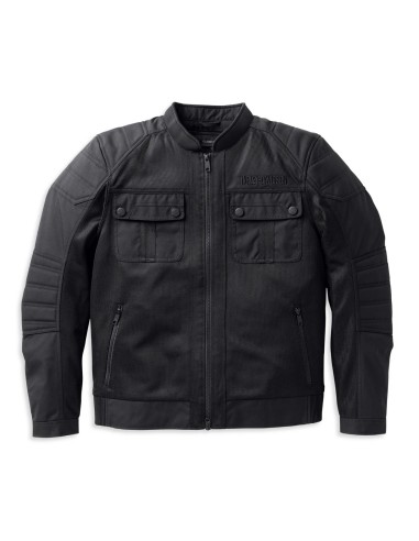 98130-22EM Harley Davidson Men's Zephyr Mesh Jacket with Zip-Off Removable Lining - Black