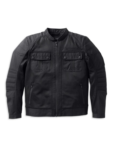 98130-22EM Harley Davidson Men's Zephyr Mesh Jacket with Zip-Off Removable Lining - Black