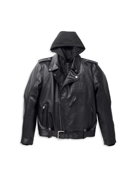 98003-23EM Chaqueta de cuero Harley Davidson Potomac 3 en 1 para hombre