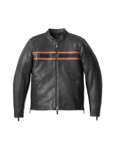 98004-23ET Chaqueta de cuero Harley Davidson Victory Lane II para hombre - Alta