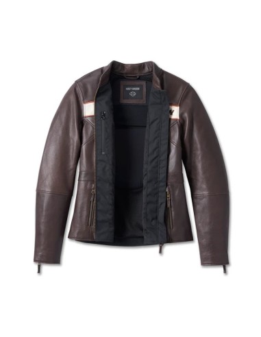 98006-23EW Chaqueta de cuero Harley Davidson Victory Lane para mujer