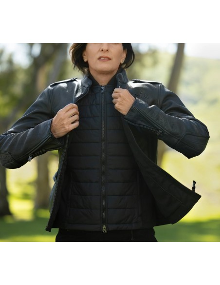 98018-23VW Harley-Davidson Women's Captains Leather Jacket with H-D Flex Layering System