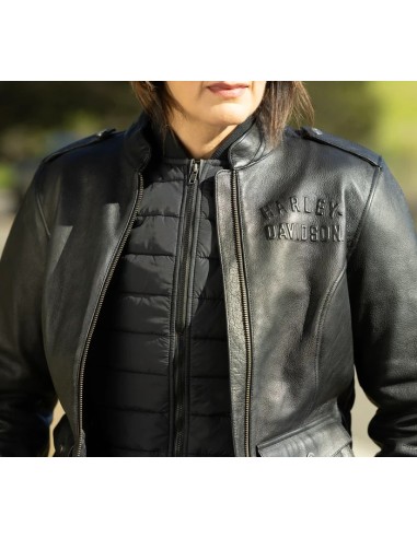 98018-23VW Harley-Davidson Women's Captains Leather Jacket with H-D Flex Layering System
