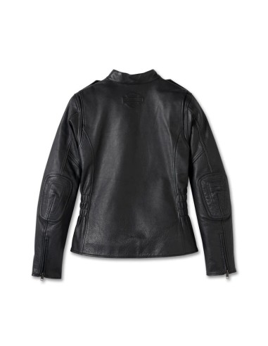 98018-23VW Chaqueta de cuero Harley Davidson Captains con sistema de capas H-D Flex para mujer