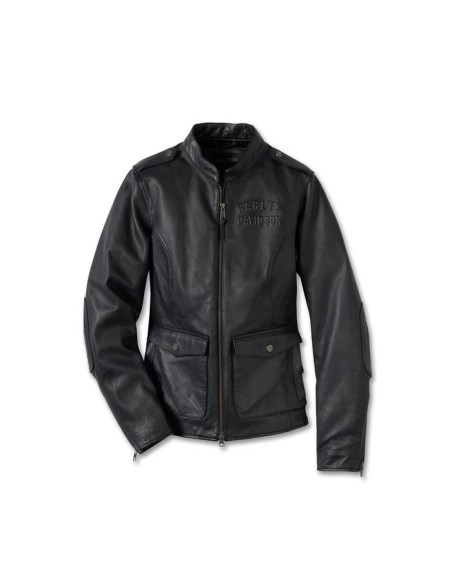 98018-23VW Harley-Davidson Women's Captains Leather Jacket with H-D Flex Layering System
