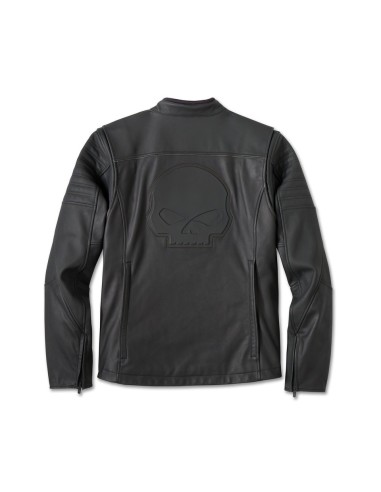 Chaqueta Harley Davidson de cuero con estampado de calavera Willie G (Hombre) 98004-25VM