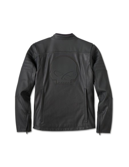 Chaqueta Harley Davidson de cuero con estampado de calavera Willie G (Hombre) 98004-25VM
