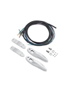 Kit Harley Davidson de reubicación de intermitentes traseros/matrícula - Cromo