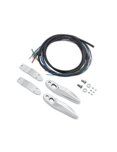 Kit Harley Davidson de reubicación de intermitentes traseros/matrícula - Cromo