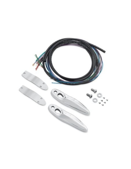 Kit Harley Davidson de reubicación de intermitentes traseros/matrícula - Cromo