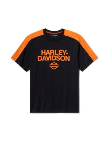 Camiseta TECH Coolmax Harley Davidson para hombre – Harley Black & Harley Orange
