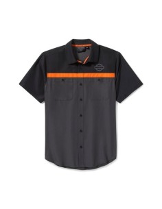 Camisa ventilada TECH Harley Davidson para hombre – Asphalt & Harley Black