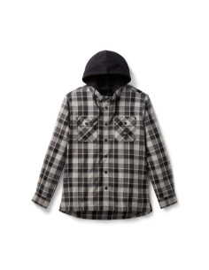 Camisa de manga larga a cuadros con capucha Harley Davidson para hombre