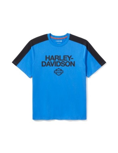 Camiseta TECH Coolmax H-D Harley Davidson para hombre A cuadros – Nebulas Blue & Harley Black