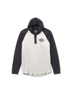 Sudadera Harley Davidson con capucha para hombre – Cloud Dancer & Asphalt