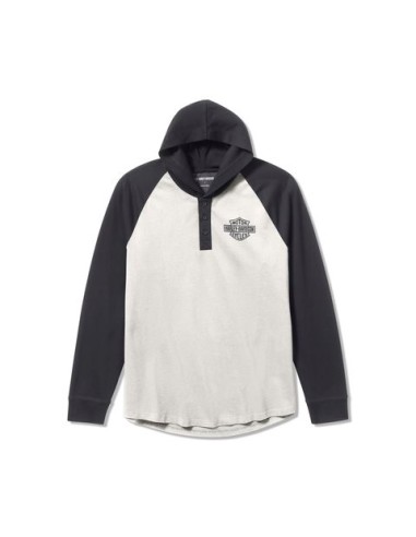 Sudadera Harley Davidson con capucha para hombre – Cloud Dancer & Asphalt