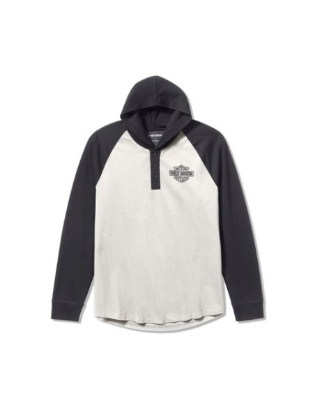 Sudadera Harley Davidson con capucha para hombre – Cloud Dancer & Asphalt