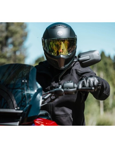 98105-25VX Casco integral Harley Davidson con gráfico de calavera Division X15