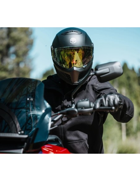 98105-25VX Casco integral Harley Davidson con gráfico de calavera Division X15