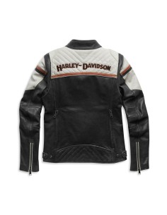 98008-21EW CHAQUETA DE CUERO HARLEY-DAVIDSON  HD TRIPLE VENT MISS ENTHUSIAST II PARA MUJER 2