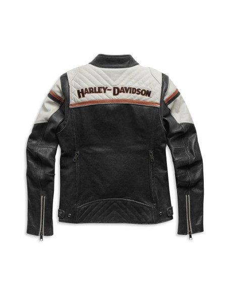 CHAQUETA HARLEY-DAVIDSON DE CUERO H-D TRIPLE VENT MISS ENTHUSIAST II PARA MUJER