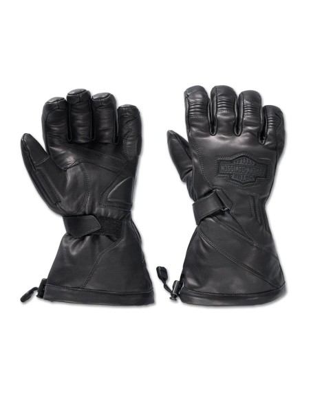 98196-24VM Guantes Harley Davidson de cuero impermeables Circuit II para hombre