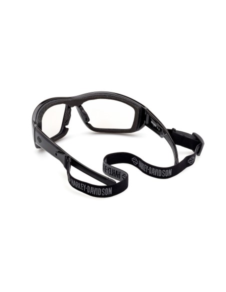 HZ00477401X HARLEY DAVIDSON PHOTOCHROMIC MOTORCYCLE SUNGLASSES SHINY BLACK / BLUE MIRROR