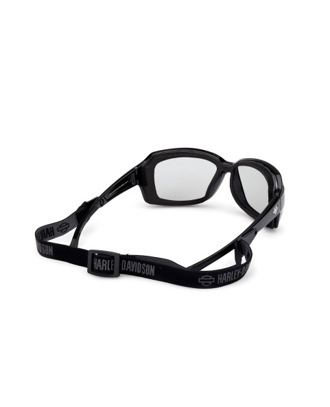 HZ00536101A HARLEY DAVIDSON FIRE BIRD PHOTOCHROMIC POLARIZED WOMEN'S SUNGLASSES SHINY BLACK / SMOKE