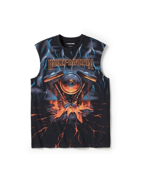 96481-25VM Camiseta Harley-Davidson Evo Lightning Muscle – Vintage Washed