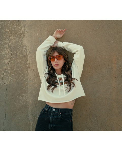 96521-25VW Sudadera Corta Harley-Davidson Chrome Evo Bar & Shield – Blanca