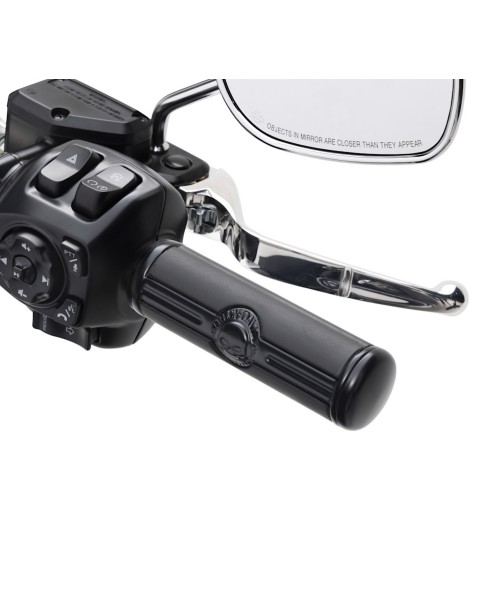 56100752 Harley-Davidson Willie G Skull Collection Grips – Black